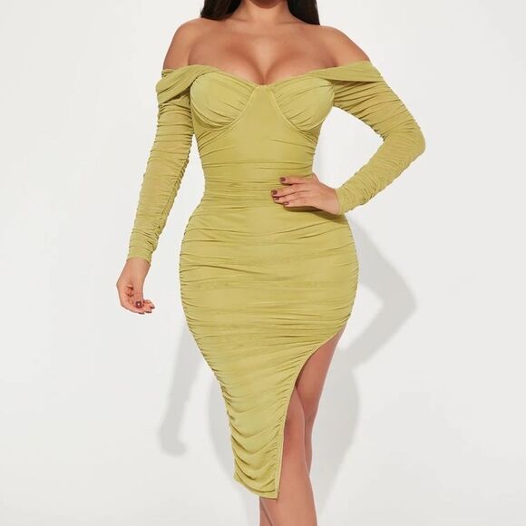 Fashion Nova Valerie Mesh Midi Dress NWT Size 3X - Picture 1 of 4